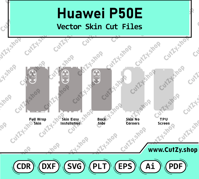 Huawei P50E Vector Skin Cut Files