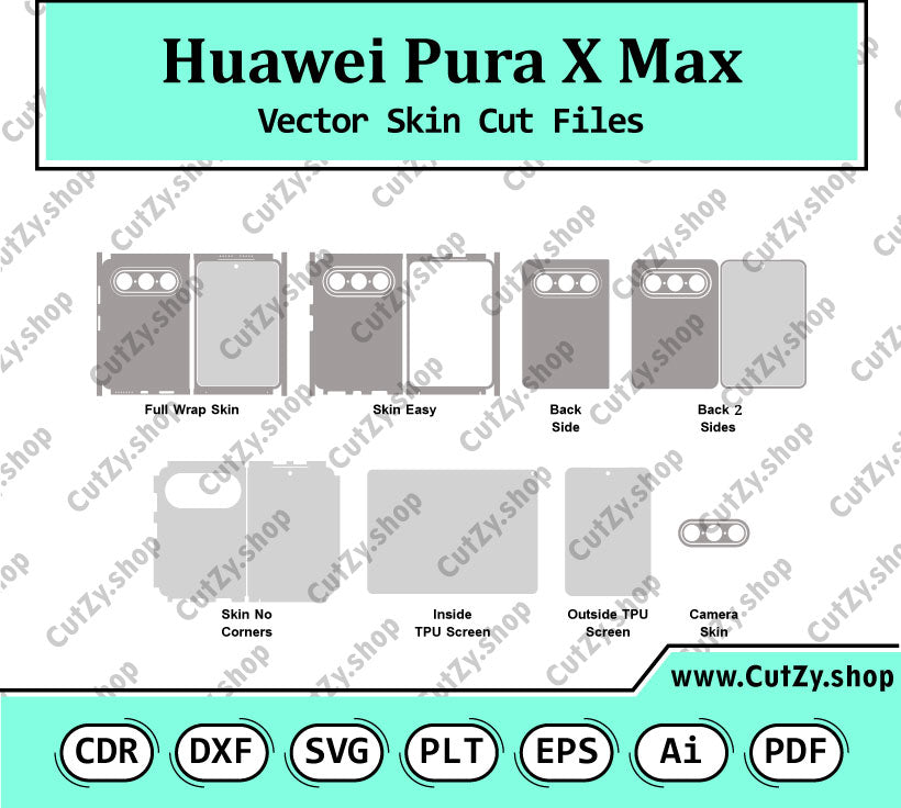 Huawei Pura X Max Vector Skin Cut Files