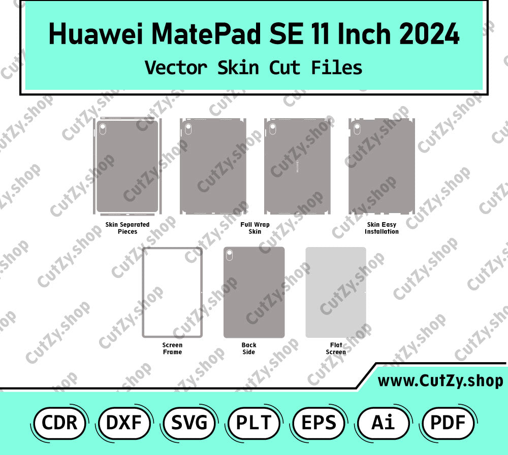 Huawei MatePad SE 11 Inch 2024 Vector Skin Cut Files