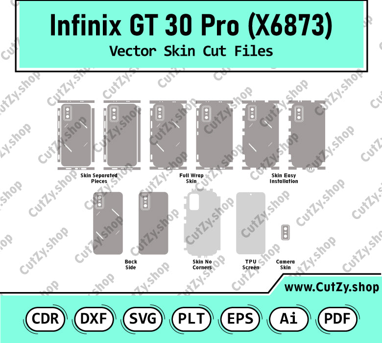 Infinix GT 30 Pro (X6873) Vector Skin Cut Files
