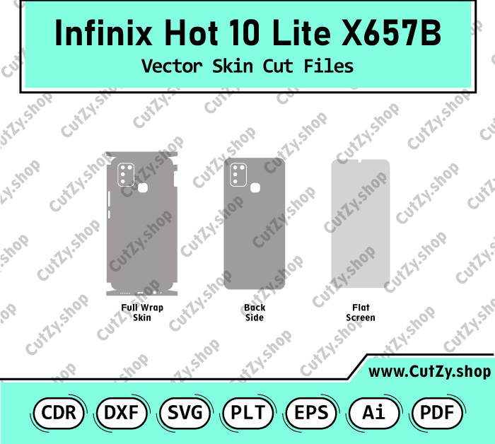 Infinix Hot 10 Lite X657B Vector Skin Cut Files