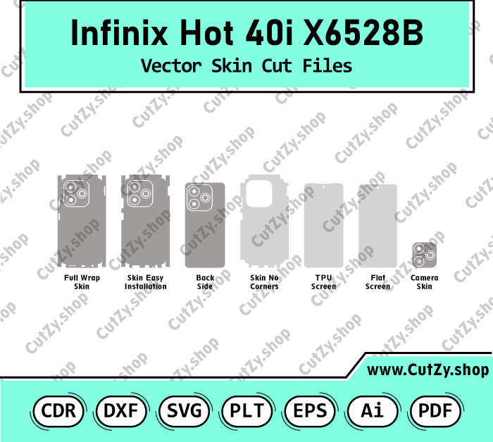 Infinix Hot 40i X6528B Vector Skin Cut Files