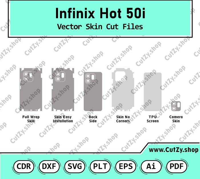Infinix Hot 50i Vector Skin Cut Files