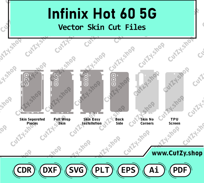Infinix Hot 60 5G X6726 Vector Skin Cut Files