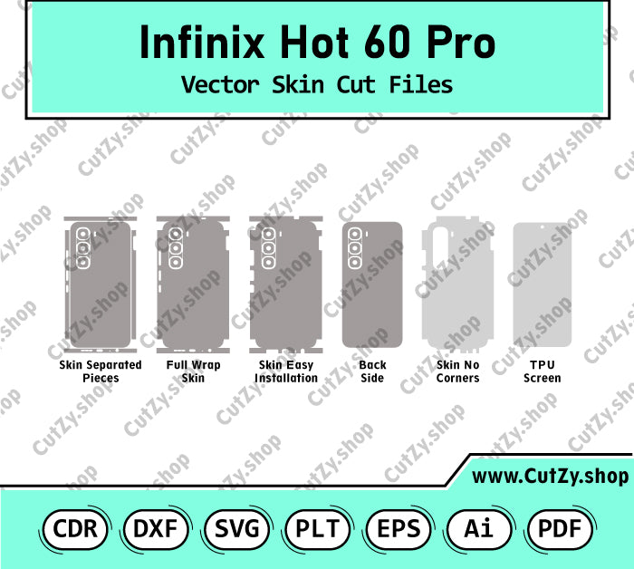 Infinix Hot 60 Pro X6885 Vector Skin Cut Files