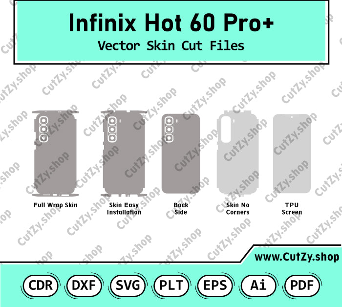 Infinix Hot 60 Pro+ (X6886) Vector Skin Cut Files