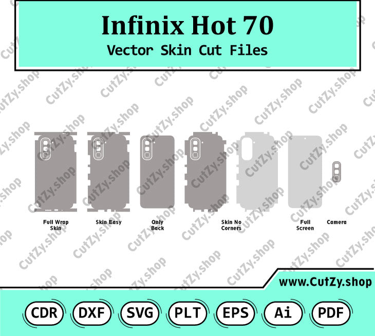 Infinix Hot 70 Vector Skin Cut Files
