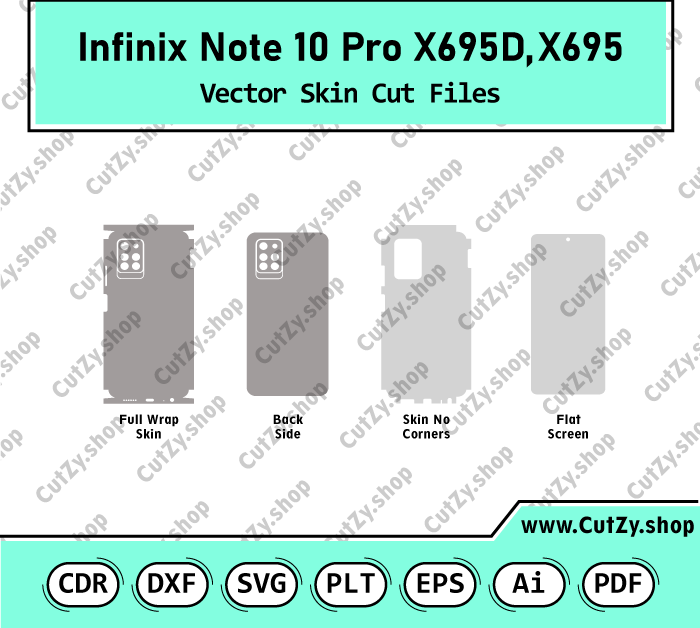 Infinix Note 10 Pro X695-X695D Vector Skin Cut Files