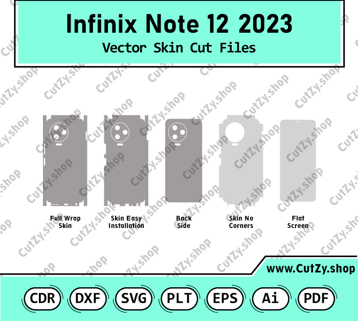 Infinix Note 12 (2023) Vector Skin Cut Files