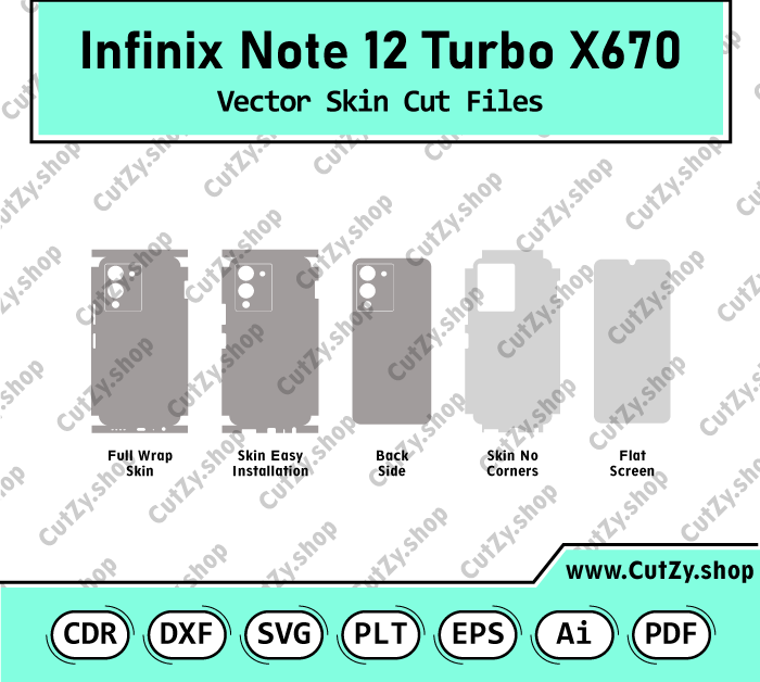 Infinix Note 12 Turbo X670 Vector Skin Cut Files