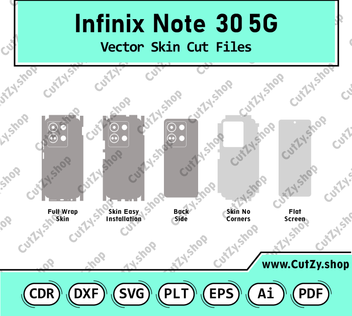 Infinix Note 30 5G X6711 Vector Skin Cut Files