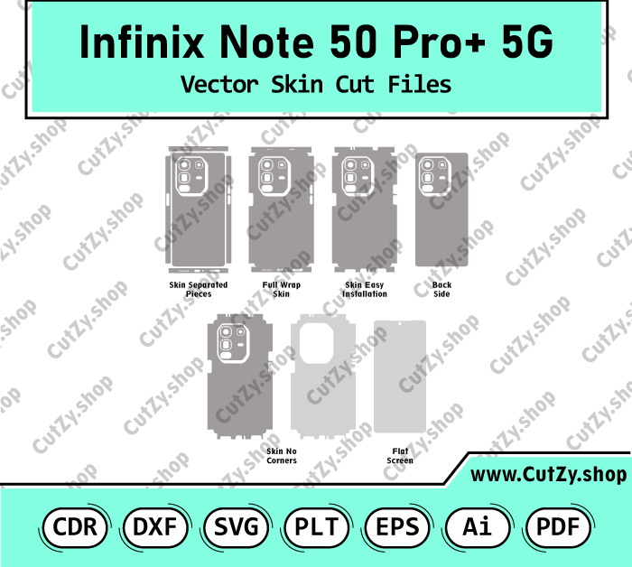Infinix Note 50 Pro+ 5G Vector Skin Cut Files