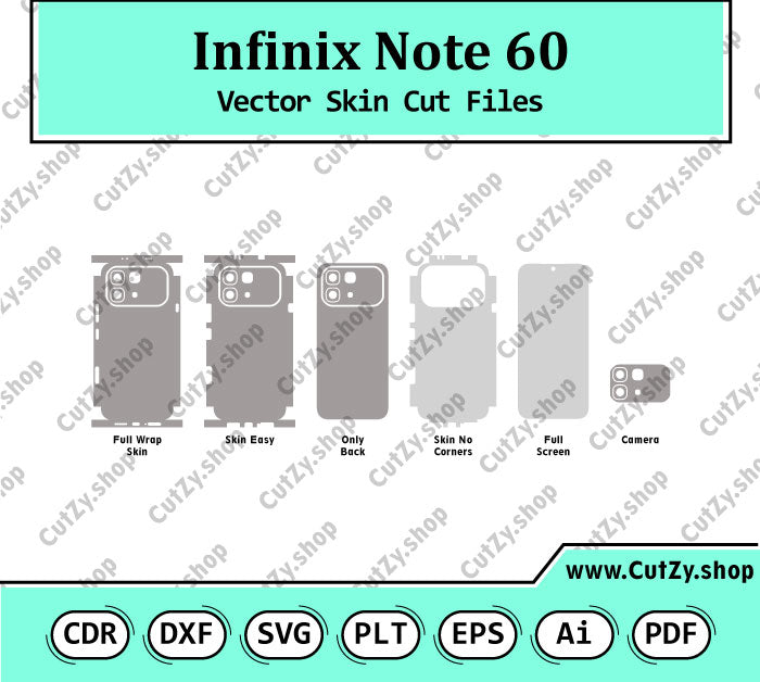 Infinix Note 60 Vector Skin Cut Files
