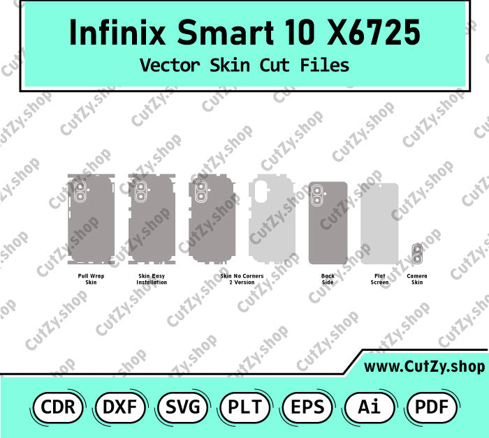 Infinix Smart 10 (X6725) Vector Skin Cut Files