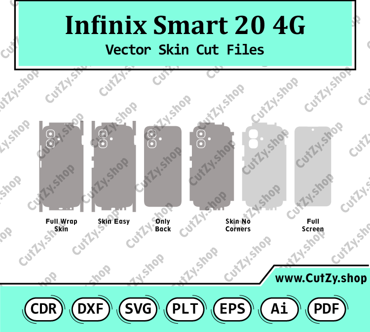 Infinix Smart 20 4G Vector Skin Cut Files