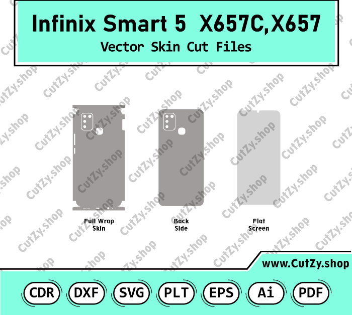 Infinix Smart 5 X657,X657C Vector Skin Cut Files