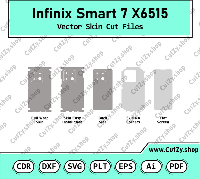 Infinix Smart 7 X6515 Vector Skin Cut Files