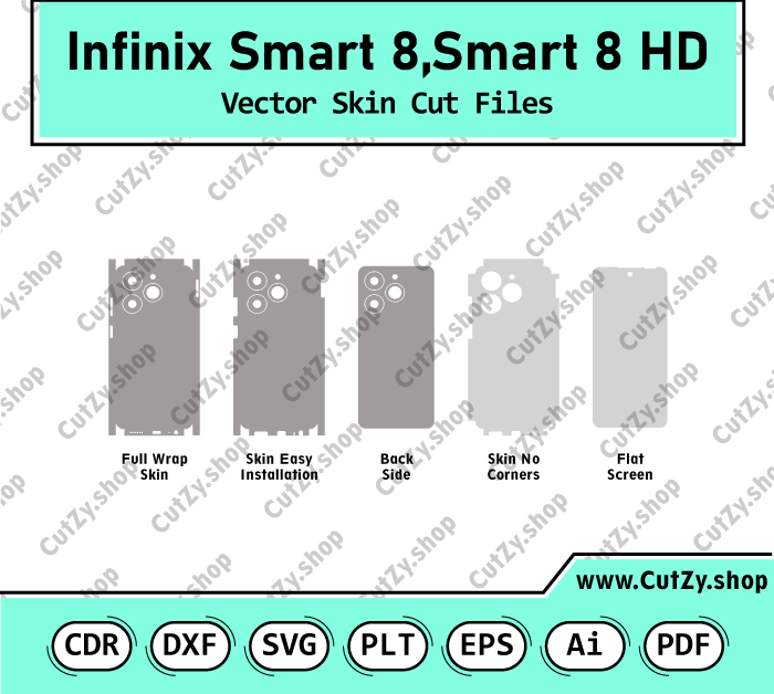 Infinix Smart 8 -Infinix Smart 8 HD Vector Skin Cut Files