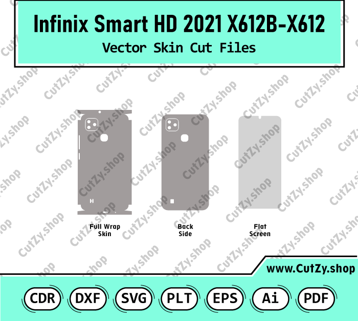 Infinix Smart HD 2021 X612B-X612 Vector Skin Cut Files