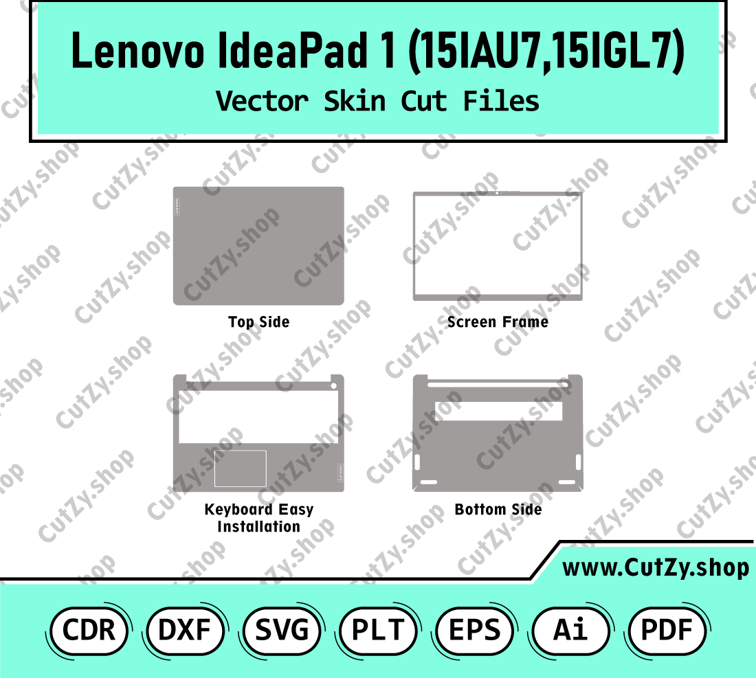 Lenovo IdeaPad 1 15IAU7-15IGL7 Vector Skin Cut Files