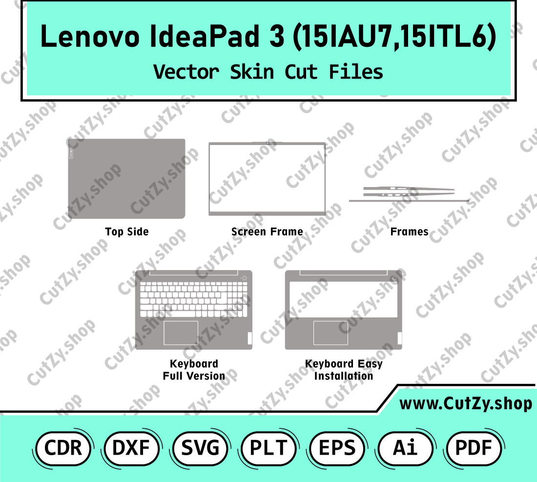 Lenovo IdeaPad 3 15ITL6-15IAU7 Vector Skin Cut Files