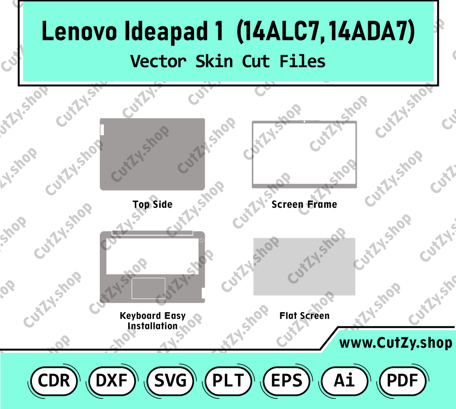 Lenovo Ideapad 1 14alc7-14ada7 Vector Skin Cut Files