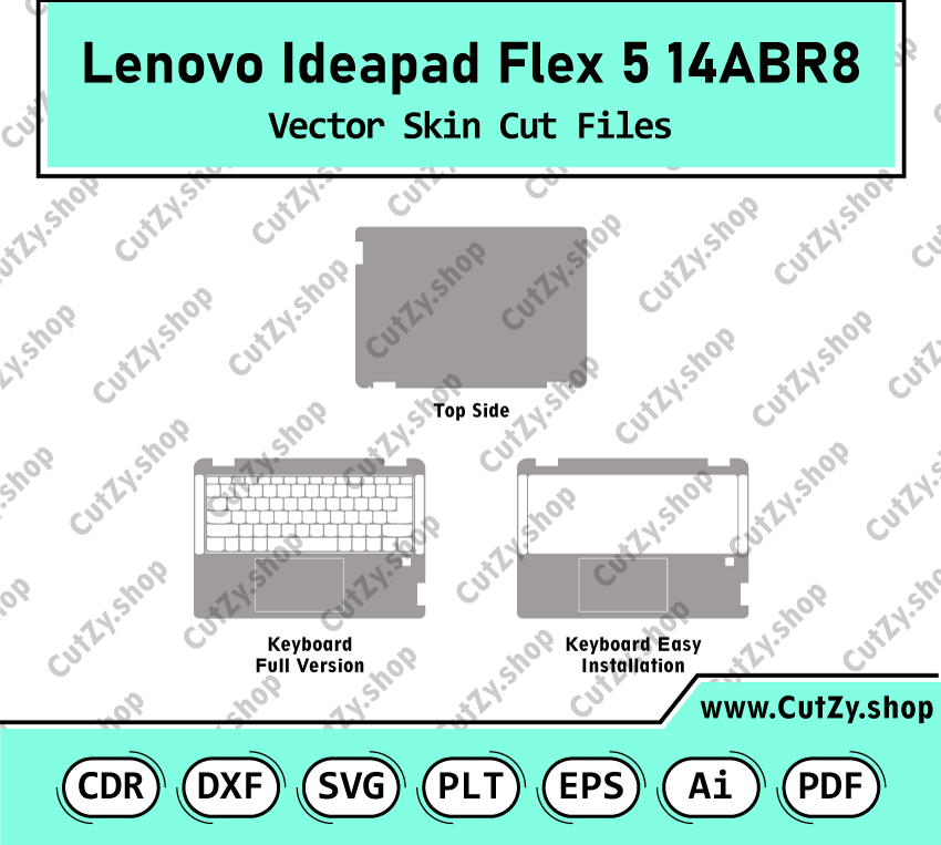 Lenovo Ideapad Flex 5 14ABR8 Vector Skin Cut Files