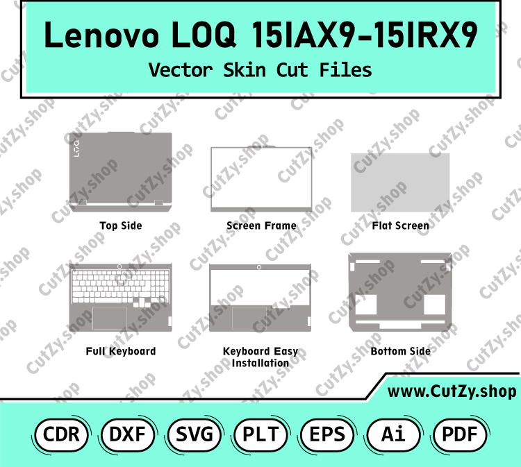 Lenovo LOQ 15IAX9-15IRX9 Vector Skin Cut Files
