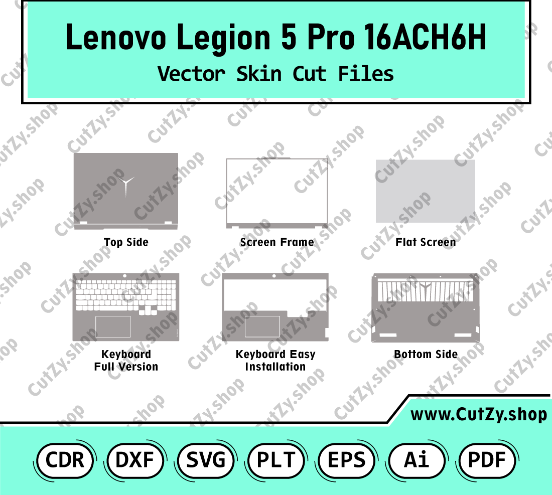 Lenovo Legion 5 Pro 16ACH6H Vecroe Skin Cut Files