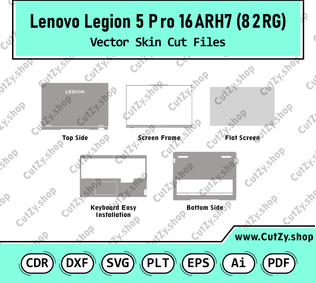 Lenovo Legion 5 Pro 16ARH7H 82RG Vector Skin Cut Files