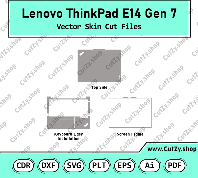 Lenovo ThinkPad E14 Gen 7 Vector Skin Cut Files