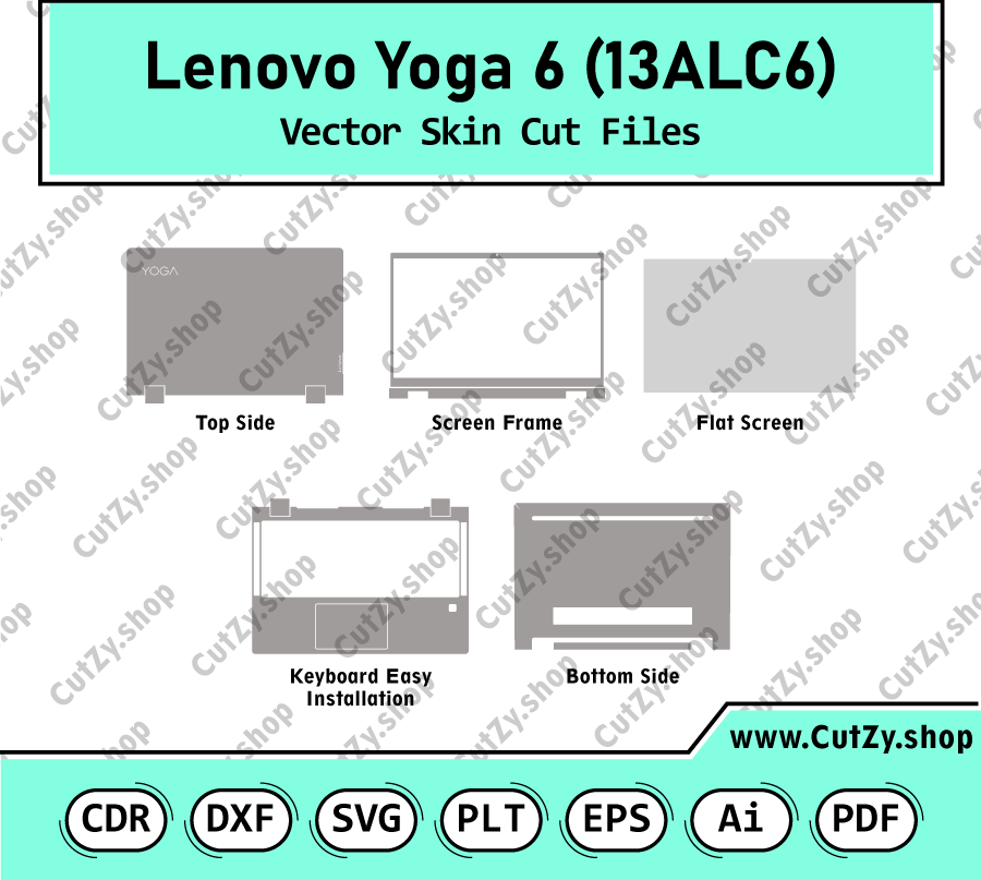 Lenovo Yoga 6 13ALC6 Vector Skin Cut Files