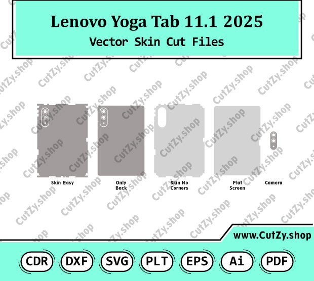 Lenovo Yoga Tab 11.1 2025 Vector Skin Cut Files