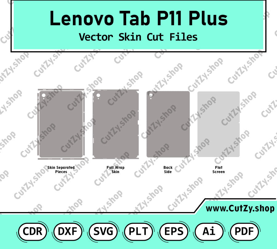 Lenovo Tab P11 Plus 11.0 (2021) Vector Skin Cut File Templates