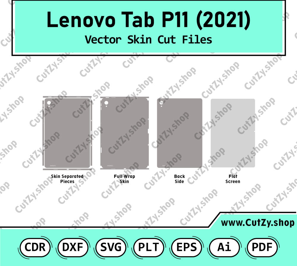 Lenovo Tab P11 (2021) Vector Skin Cut File Templates
