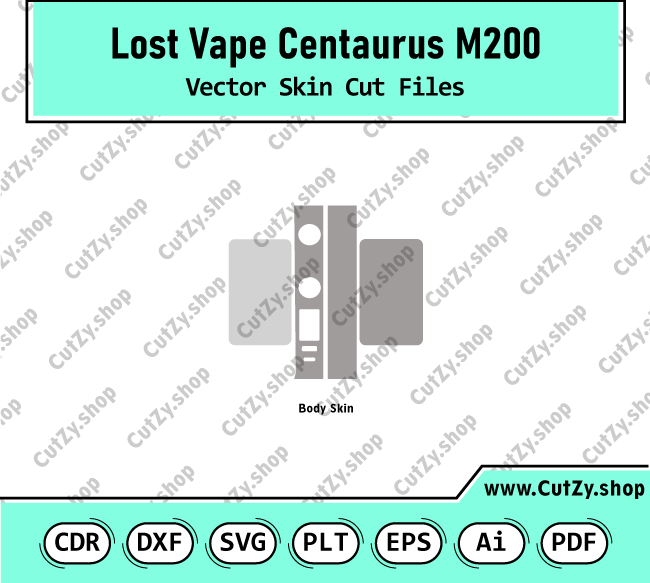 Lost Vape Centaurus M200 Vector Skin Cut Files