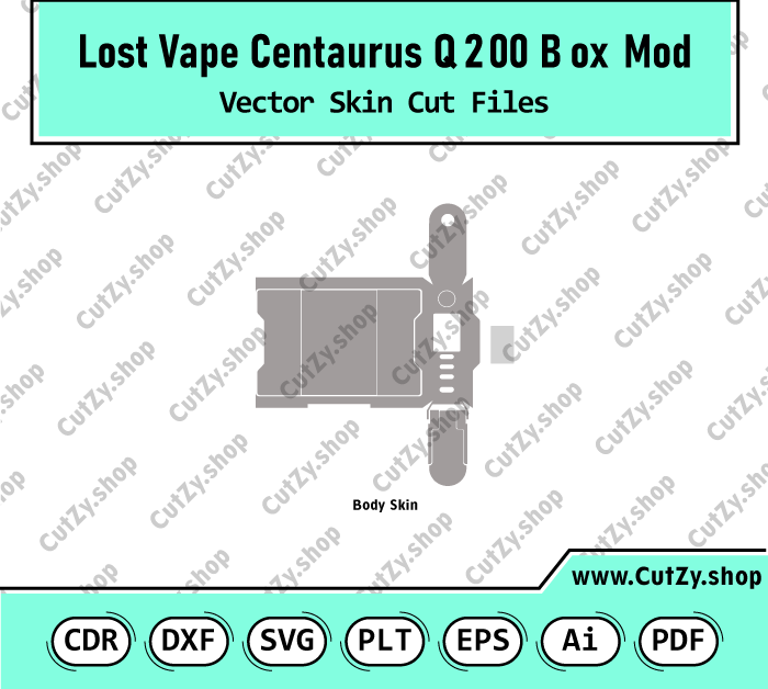 Lost Vape Centaurus Q200 Box Mod Vector Skin Cut Files