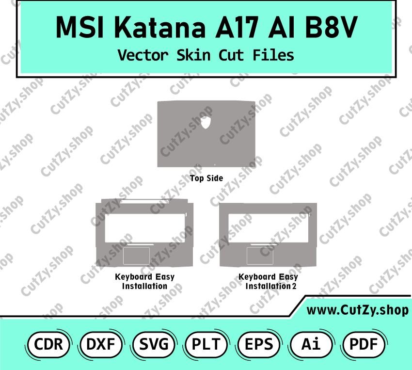 MSI Katana A17 AI B8V Vector Skin Cut Files