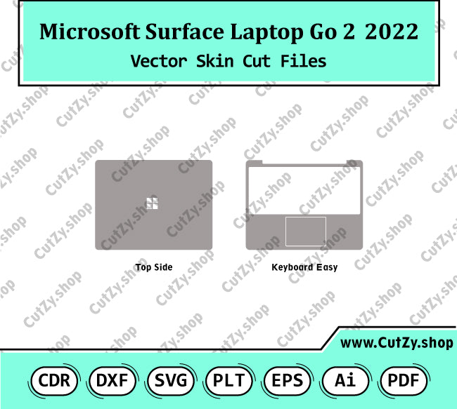 Microsoft Surface Laptop Go 2 2022 Vector Skin Cut Files