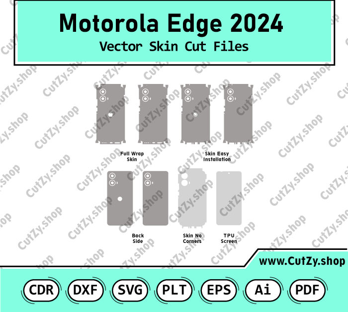 Motorola Edge 2024 Vector Skin Cut Files