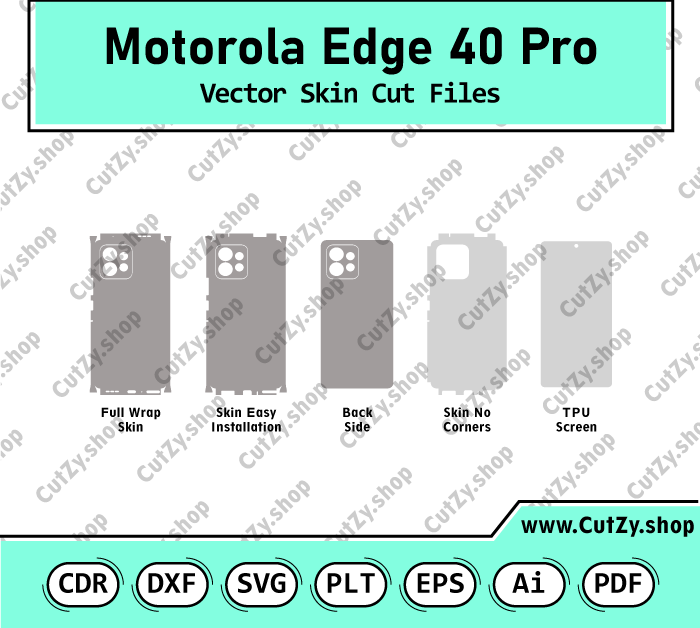 Motorola Edge 40 Pro Vector Skin Cut Files
