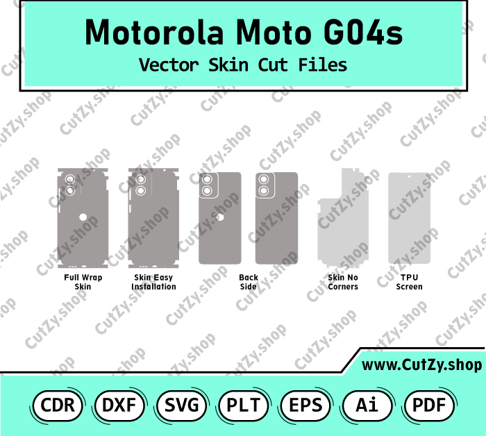 Motorola Moto G04s Vector Skin Cut Files