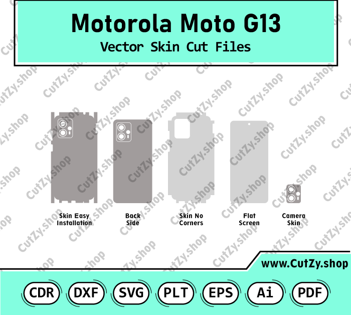 Motorola Moto G13 Vector Skin Cut Files