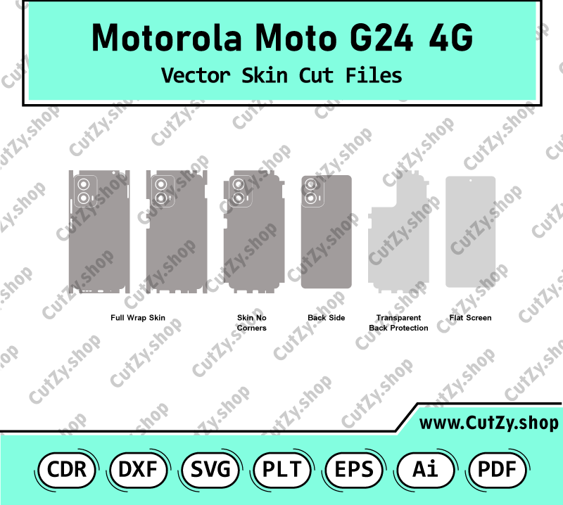 Motorola Moto G24 4G 2024 Vector Skin Cut Files