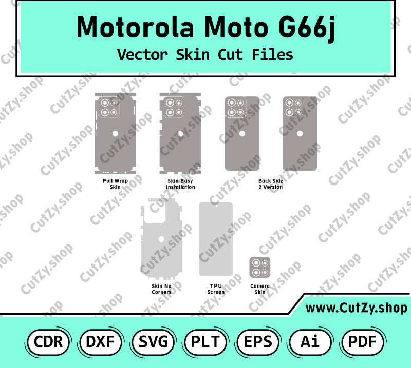 Motorola Moto G66j Vector Skin Cut Files