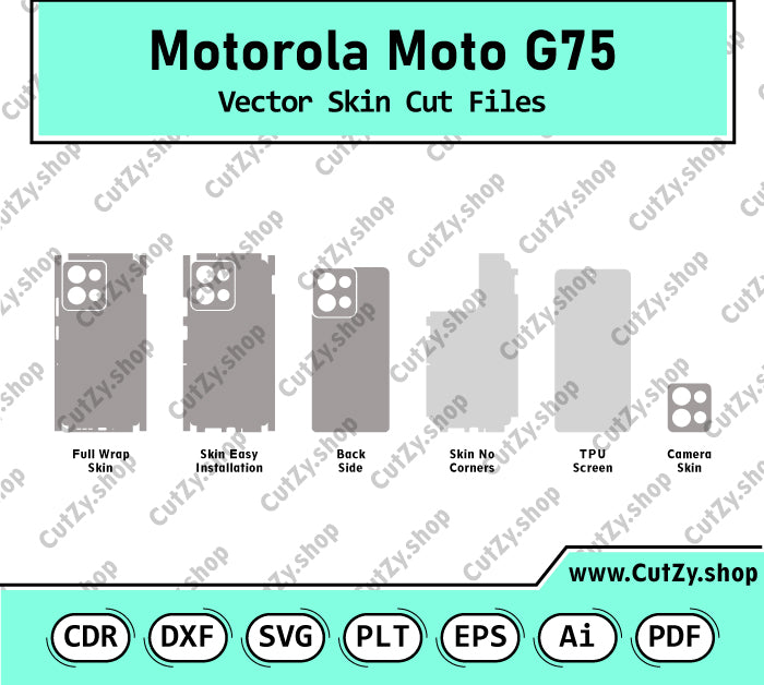 Motorola Moto G75 Vector Skin Cut Files