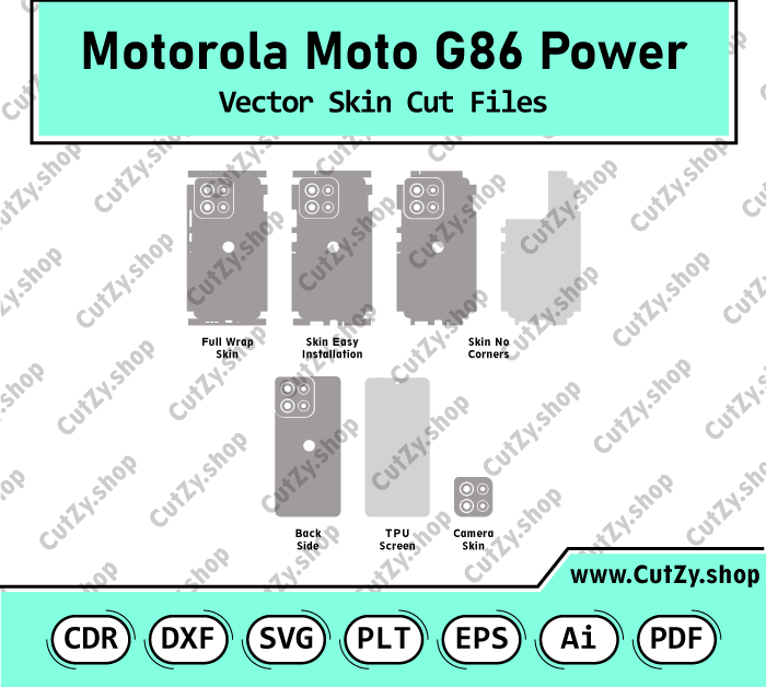 Motorola Moto G86 Power Vector Skin Cut Files