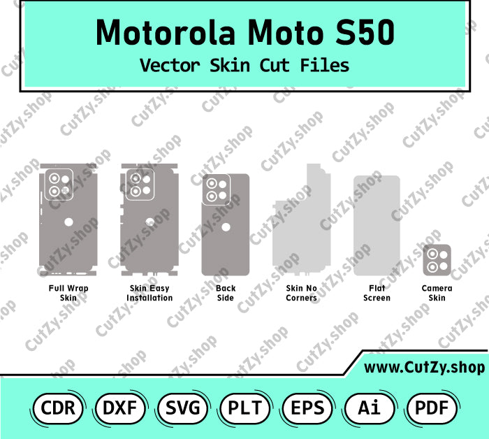 Motorola Moto S50 Vector Skin Cut Files