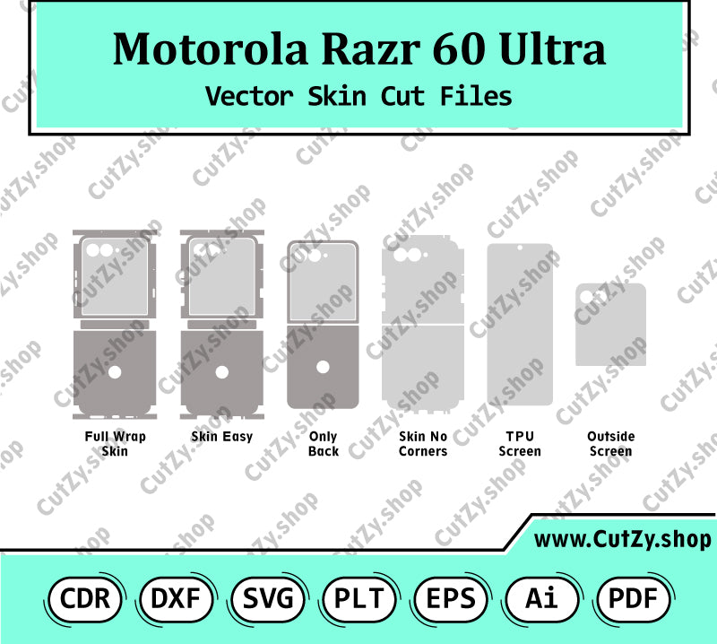 Motorola Razr 60 Ultra Vector Skin Cut Files