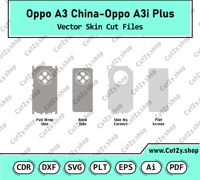 OPPO A3 5G China-Oppo A3i Plus Vector Skin Cut Files